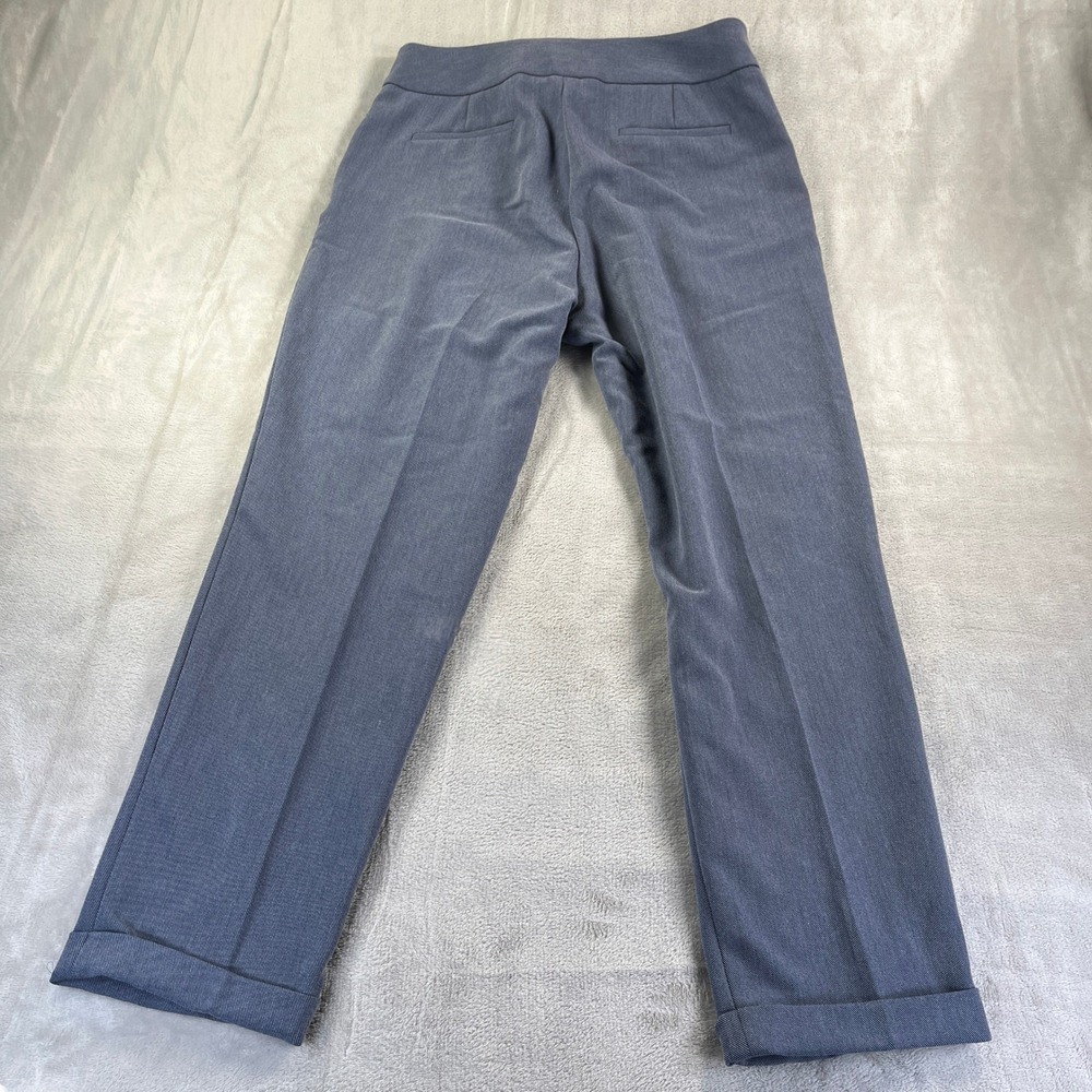 Calvin Klein Dress Pants 10 Blue Twill Cuffed Trousers Minimalist Corporate - Picture 7 of 14